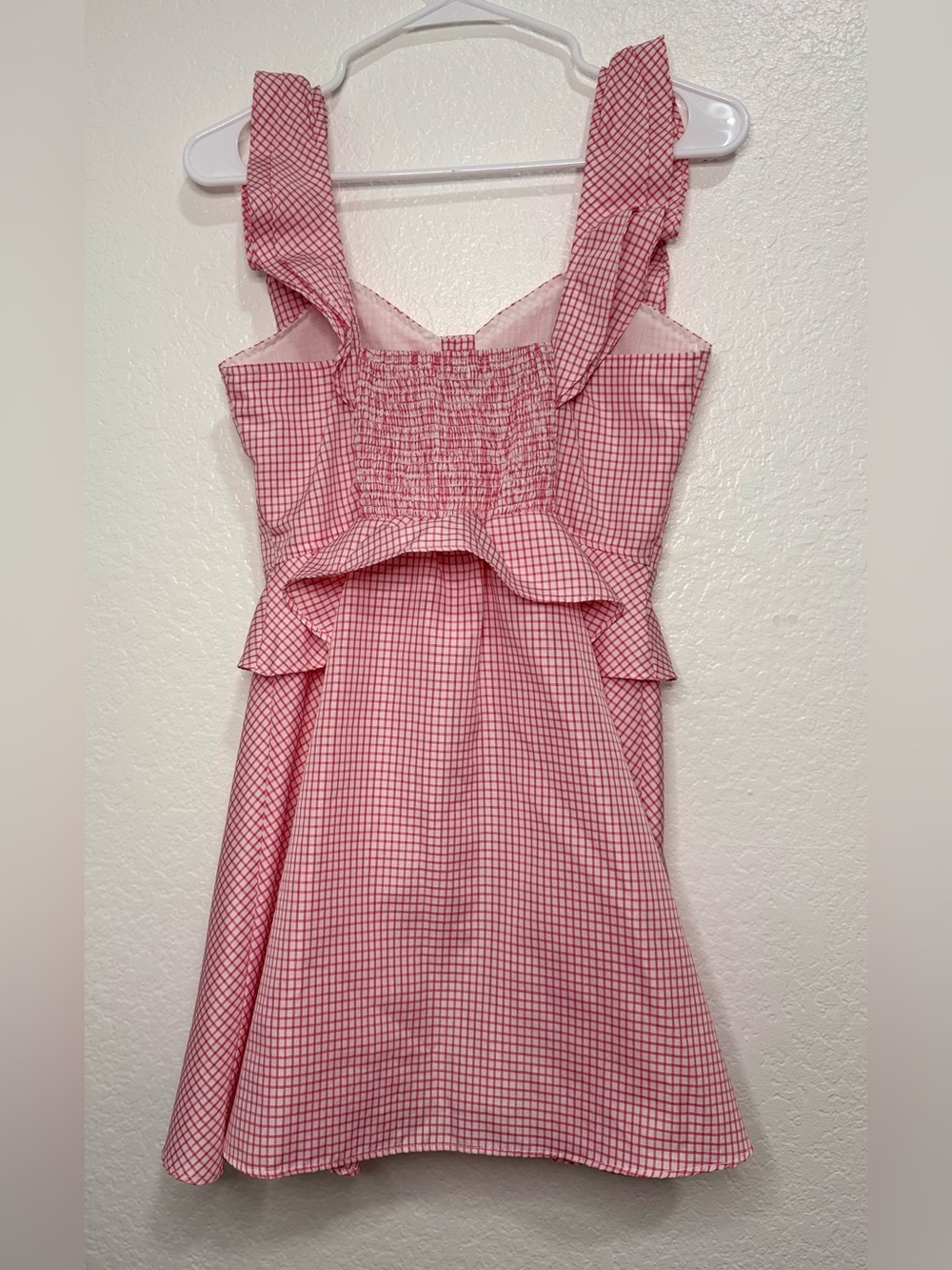 Gianni Bini Pink Gingham Mini Dress - Picture 3 of 6